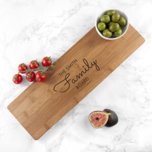Personalised Bamboo Family Serving Board Personalised Bamboo Family Serving Board