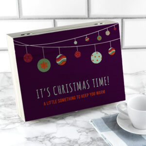 Personalised Baubles Christmas Tea Box Personalised Baubles Christmas Tea Box
