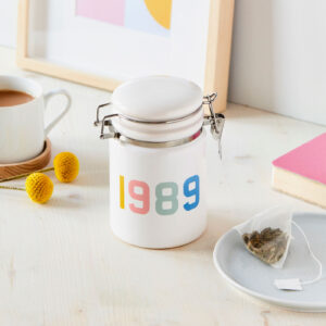 Personalised Birth Year Ceramic Jar Personalised Birth Year Ceramic Jar