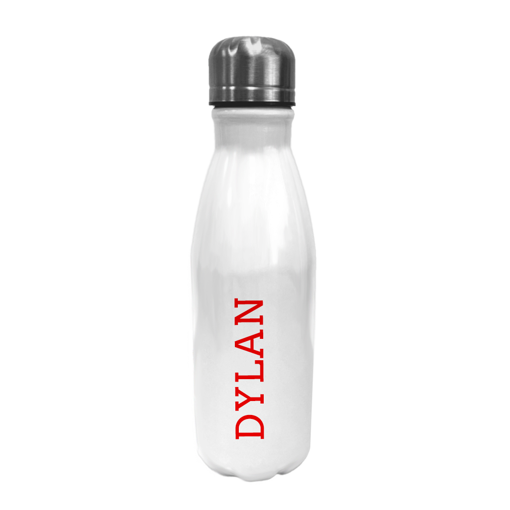 Personalised Bowling Water Bottle - Typewriter