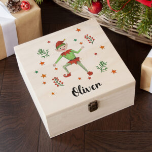 Personalised Boy Elf Christmas Eve Box Personalised Boy Elf Christmas Eve Box