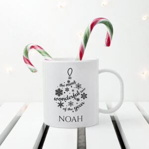 Personalised Christmas Bauble White Mug Personalised Christmas Bauble White Mug