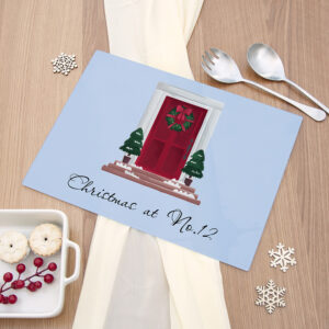 Personalised Christmas Door Number Rectangular Chopping Board