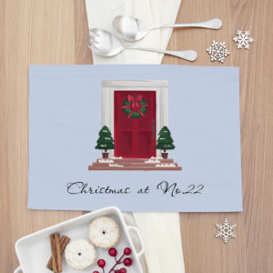 Personalised Christmas Front Door Placemat Personalised Christmas Front Door Placemat