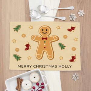 Personalised Christmas Gingerbread Placemat