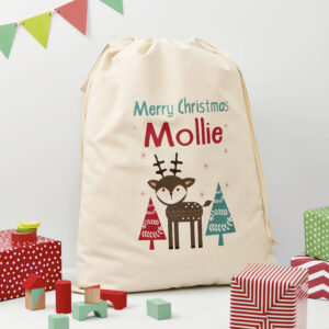 Personalised Christmas Reindeer Sack Personalised Christmas Reindeer Sack