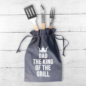 Personalised Dad is King Of The Grill BBQ Tools Set Personalised Dad is King Of The Grill BBQ Tools Set