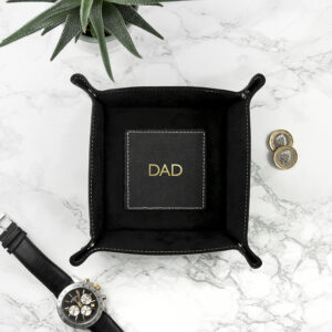 Personalised Dad’s Luxury Black Valet Tray Personalised Dad's Luxury Black Valet Tray