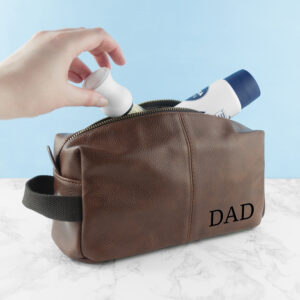 Personalised Dad’s Vintage Style Wash Bag Personalised Dad's Vintage Style Wash Bag