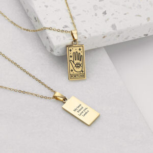 Personalised Fortune Tarot Card Necklace Personalised Fortune Tarot Card Necklace