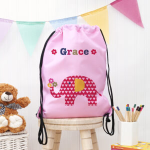 Personalised Girl's Classic Pink Waterproof Swim Bag