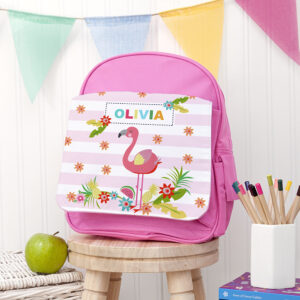 Personalised Girl's Flamingo Rucksack