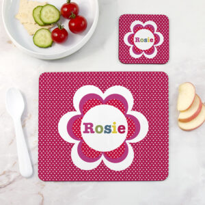 Personalised Girl’s Floral Placemat Set Personalised Girl's Floral Placemat Set