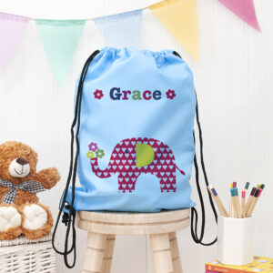 Personalised Girl's Sky Blue Waterproof Swim Bag