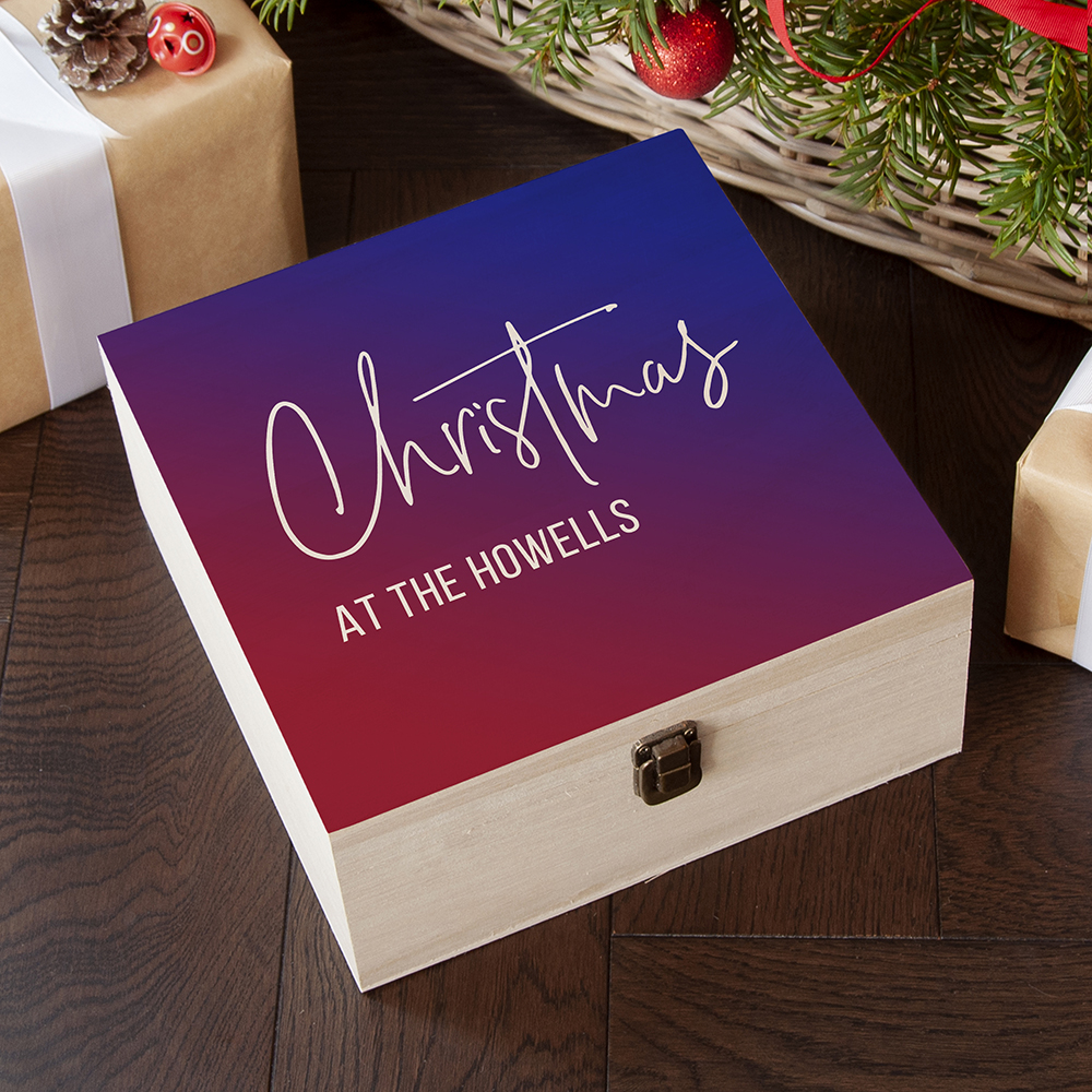 Personalised Gradient Family Christmas Eve Box