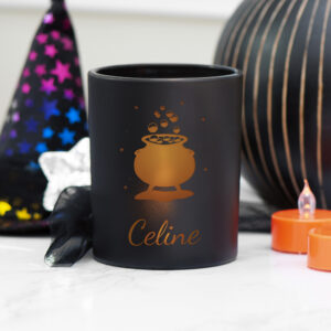 Personalised Halloween Cauldron Candle Holder Personalised Halloween Cauldron Candle Holder