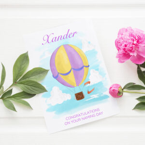 Personalised Hot Air Balloon Framed Print