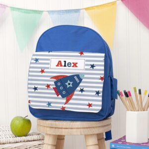 Personalised Kid’s Blue Mini Rucksack Personalised Kid's Blue Mini Rucksack