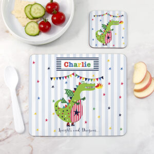 Personalised Kid's Dragon Placemat Set