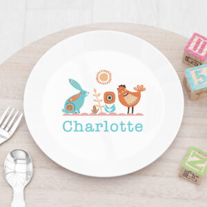 Personalised Kids Scandi Summer Plastic Plate