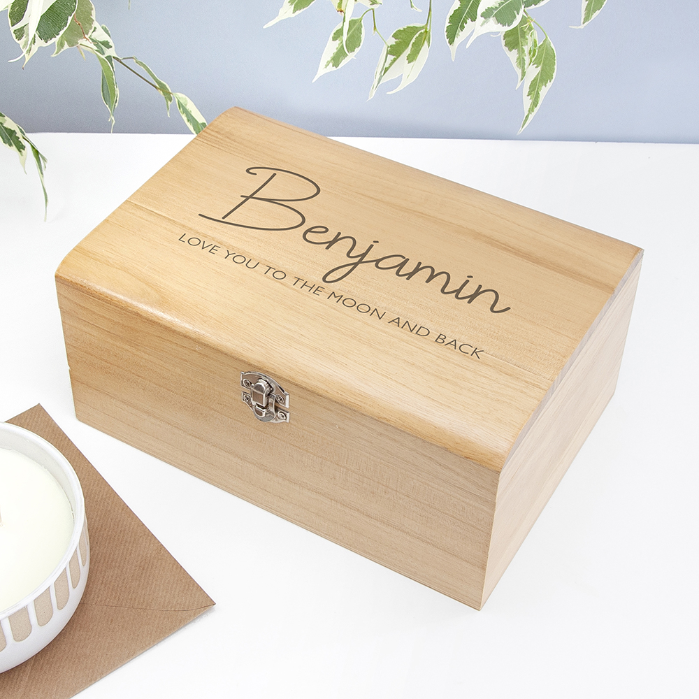 Personalised Kids Special Message Keepsake Chest