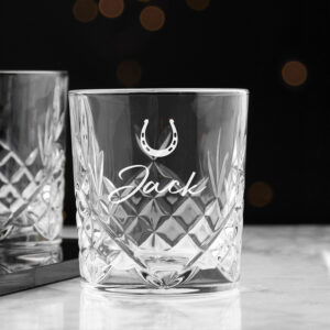 Personalised Lucky Horseshoe Whisky Tumbler Personalised Lucky Horseshoe Whisky Tumbler