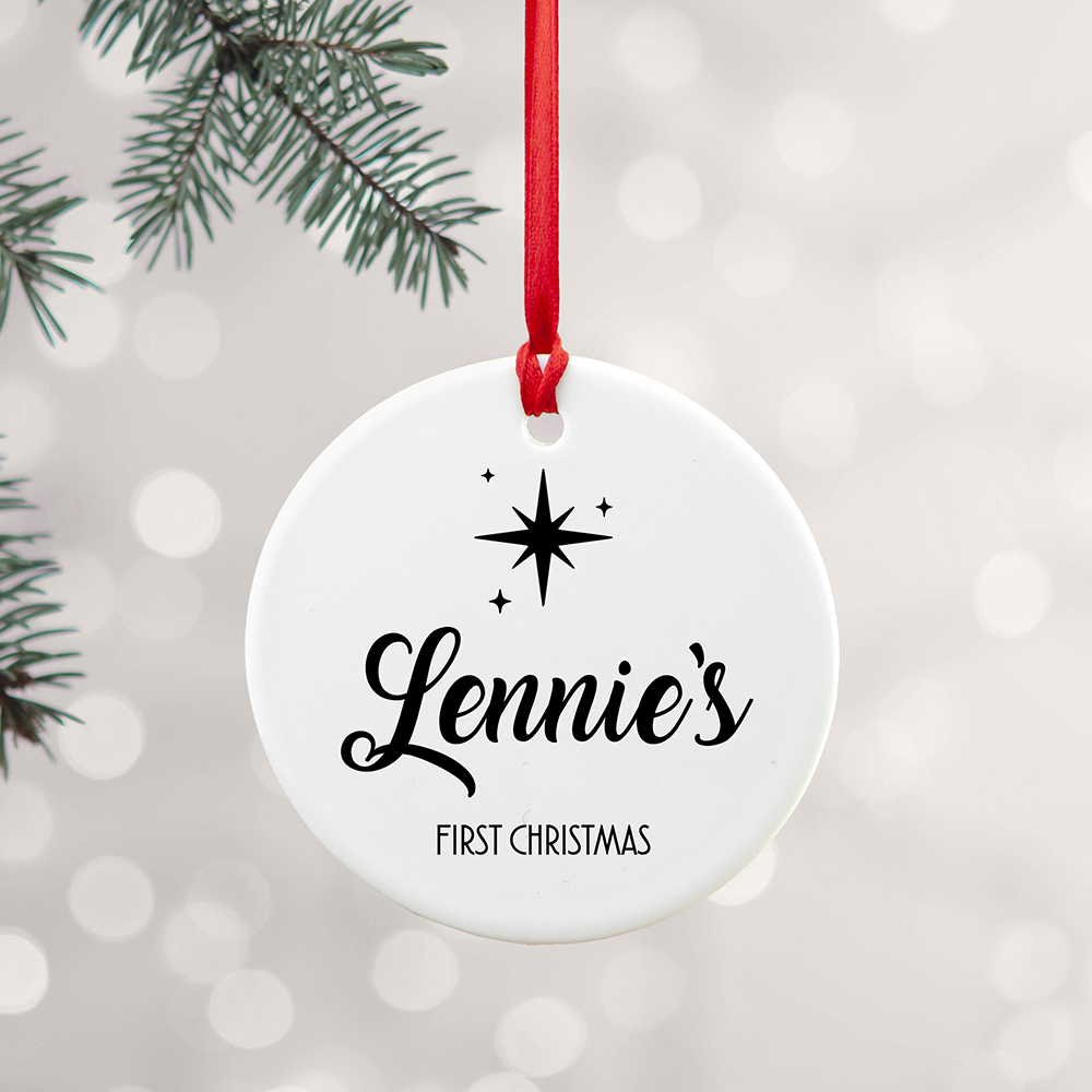 Personalised Minimalist Christmas Icon Ornament Personalised Minimalist Christmas Icon Ornament