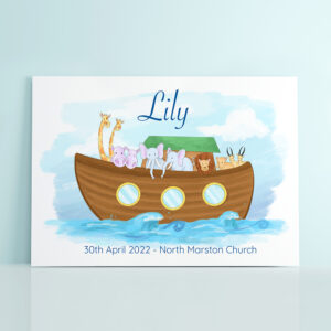 Personalised Noah’s Ark Framed Print Personalised Noah's Ark Framed Print