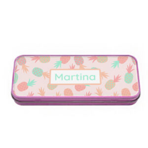 Personalised Pink Tin Pencil Case Personalised Pink Tin Pencil Case