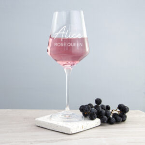 Personalised Queen Wine Glass