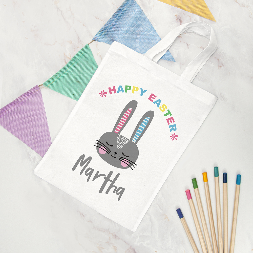 Personalised Rabbit Easter Egg Hunt Bag