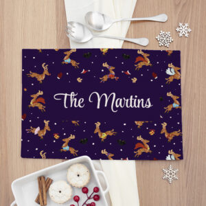Personalised Reindeer Pattern Placemat
