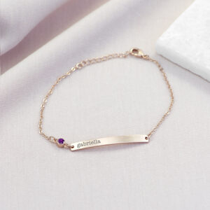 Personalised Rose Gold Birthstone Swarovski Crystal Bracelet Personalised Rose Gold Birthstone Swarovski Crystal Bracelet