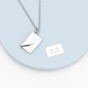 Personalised Secret Message Envelope Necklace Personalised Secret Message Envelope Necklace