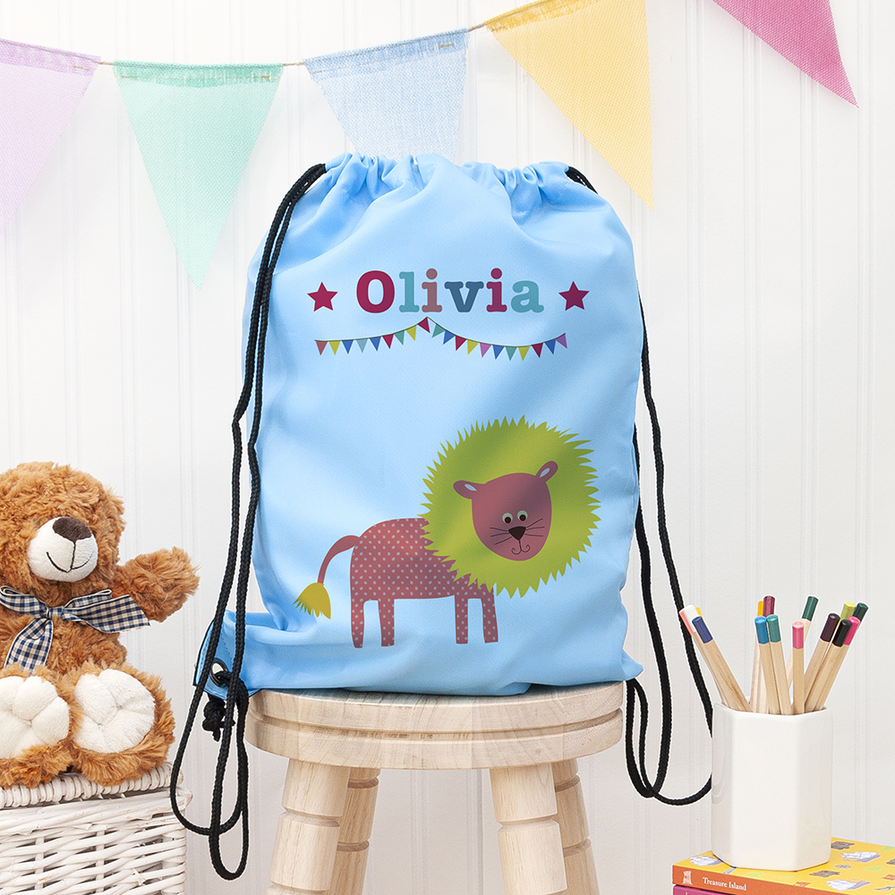 Personalised Sky Blue Circus Waterproof Swim Bag Personalised Sky Blue Circus Waterproof Swim Bag