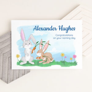 Personalised Spring Bunny Framed Print Personalised Spring Bunny Framed Print
