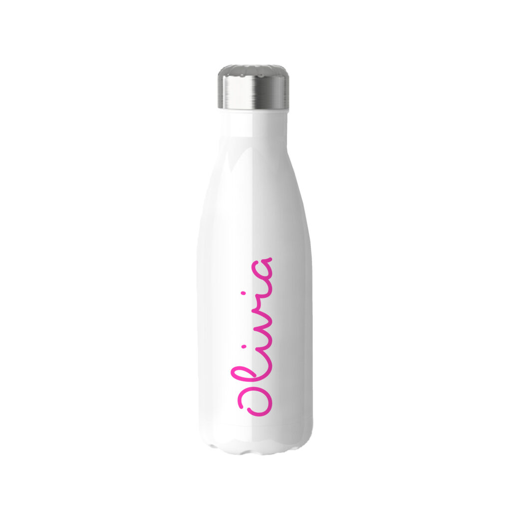 Personalised Summer Island Insulated Water Bottle - Pink