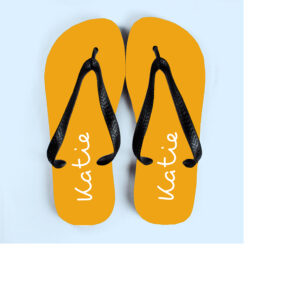 Personalised Summer Style Flip Flops - Large - Yellow