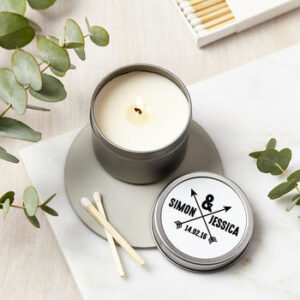 Personalised Couple’s Arrows Scented Soy Candle Personalised Couple's Arrows Scented Soy Candle