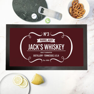 Personalised Vintage Whiskey Bar Mat Personalised Vintage Whiskey Bar Mat