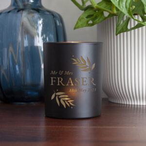 Personalised Wedding Date Candle Holder