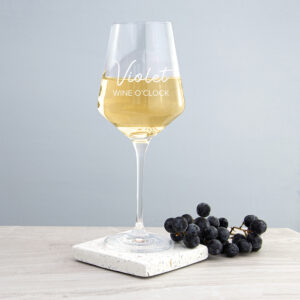 Personalised Wine O'Clock Wine Glass