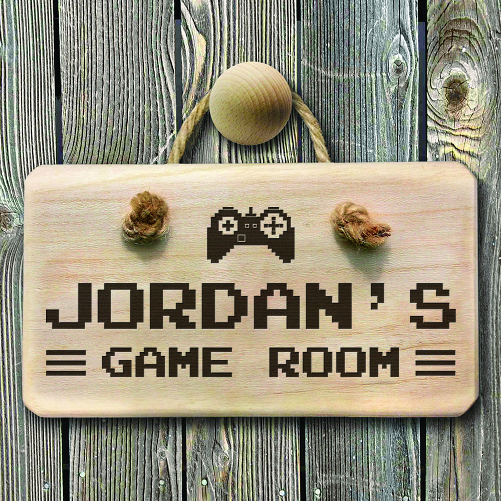 Personalised Wooden Game Room Sign Personalised Wooden Game Room Sign