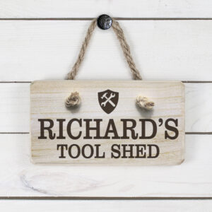 Personalised Wooden Tool Shed Sign