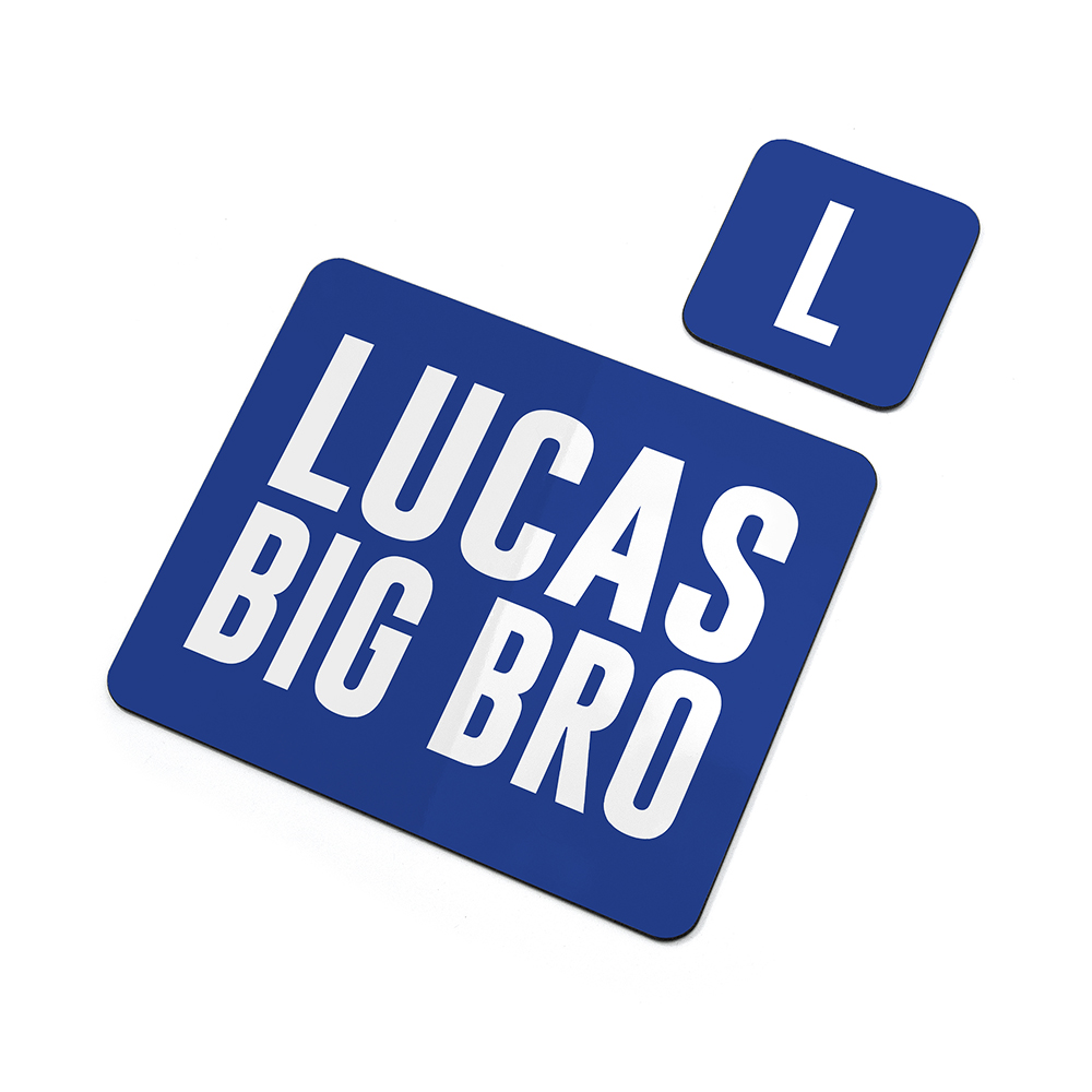 Boy’s Personalised Bro Placemat Set Boy's Personalised Bro Placemat Set