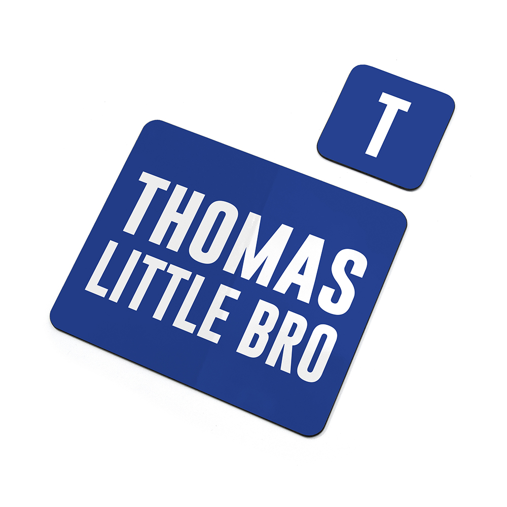 Boy’s Personalised Bro Placemat Set Boy's Personalised Bro Placemat Set