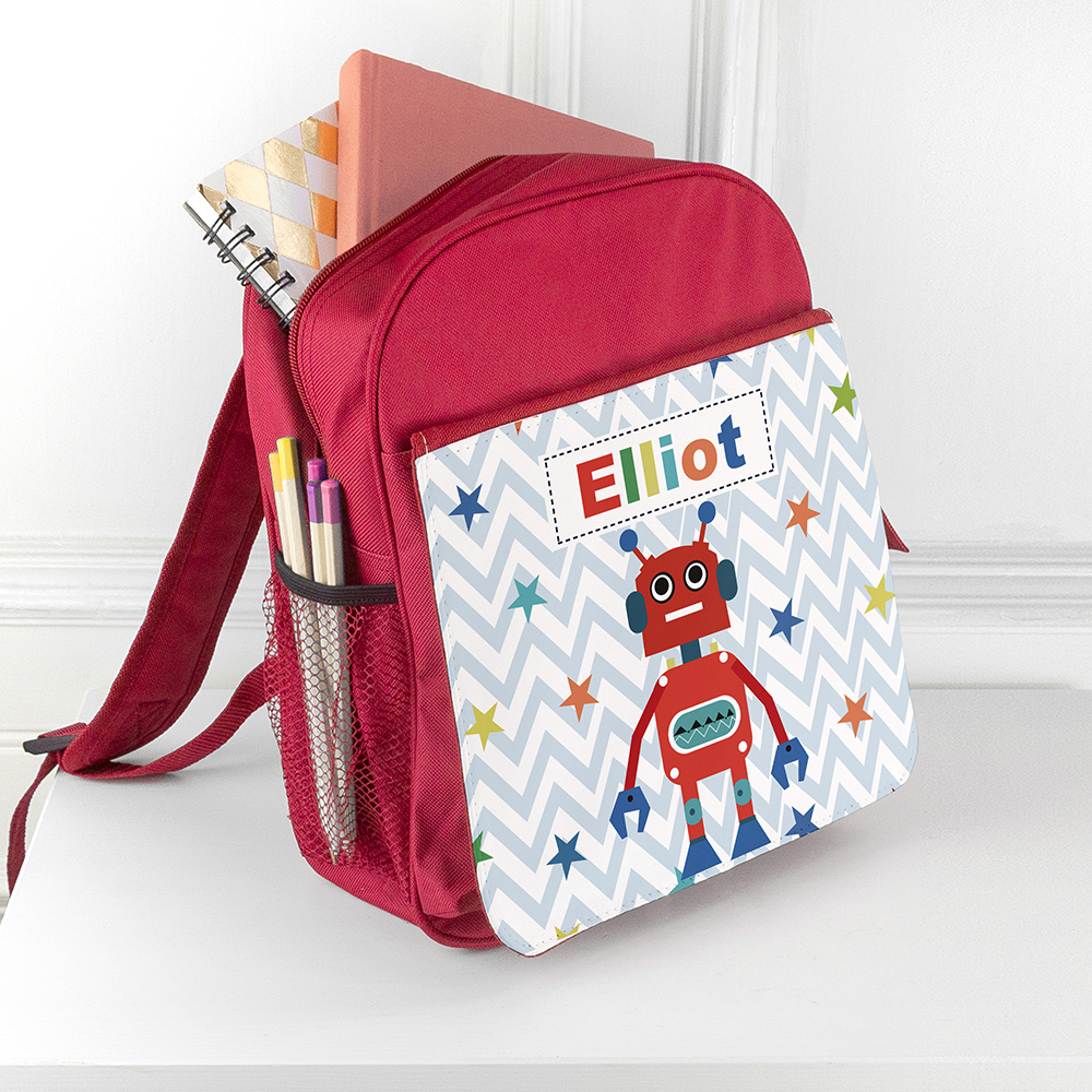 Personalised Boy’s Robot Rucksack Personalised Boy's Robot Rucksack