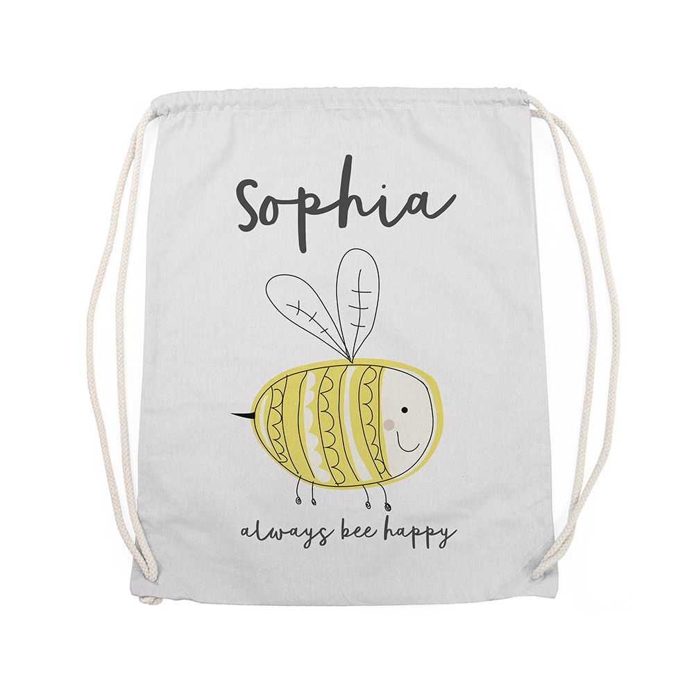 Personalised Kid’s Buzzing Bee Nursery Bag Personalised Kid's Buzzing Bee Nursery Bag