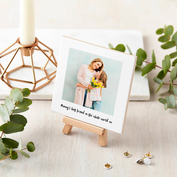 Personalised Ceramic Photo and Mini Easel Personalised Ceramic Photo and Mini Easel