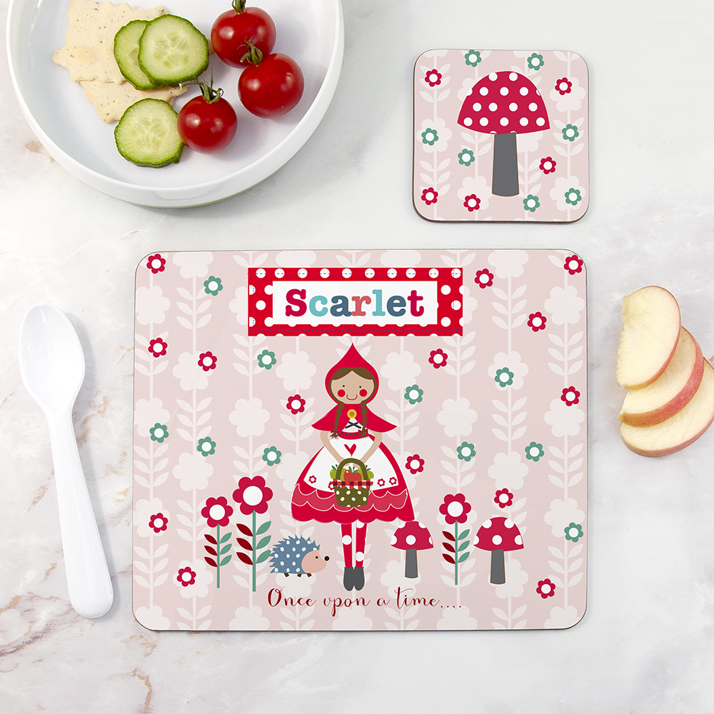 Personalised Children’s Little Red Riding Hood Placemat Set Personalised Children's Little Red Riding Hood Placemat Set